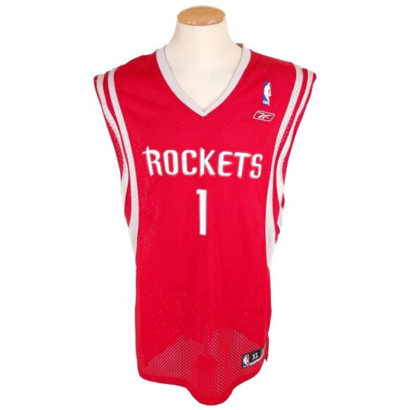 NBA Reebok Houston Rockets Tracy McGrady #1 Swingman Jersey XL Red Sewn NWT - Picture 2 of 13